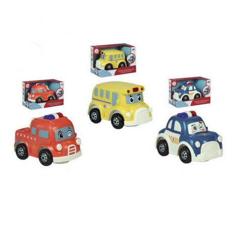 Véhicule Jugatoys Camion de Pompiers Le Bus avec son Voiture de police (22 x 11 29,99 €