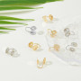 Hobbspring 8 Pièces Boucles d'Oreilles à Pression pour Kéloïdes 2 Couleurs Laiton Clip Boucles d'Oreilles en Spirale Sans Trou d
