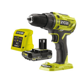 RYOBI - Perceuse-visseuse à percussion 18V - 2 vitesses - 50 Nm - 500-1 800 tr/min - réglage de couple 24 positions - mandrin 13