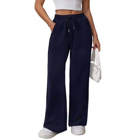 Litherday Jogging Femme en Coton Coupe Large Pantalon de Sport à Taille Élastique pour Running, Fitness et Entraînement