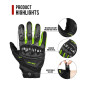 Gants Moto Hommes Femmes Respirable Anti-Choc Anti-Glissant Anti-Usure écran Tactile Protection de Sport Gants