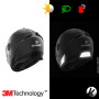 VFLUO NEOTEC II™, Kit 5 Stickers rétro réfléchissants Casque SHOEI NEOTEC II™ et adaptables Multi-modèles Casques Moto, 3M Techn