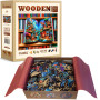 Wooden.City Enchanted Tales 1000 Pièces - Puzzle en Bois pour Adultes Original Coloré - Casse-Tête en Bois de Bibliothèque - Puz
