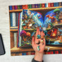 Wooden.City Enchanted Tales 1000 Pièces - Puzzle en Bois pour Adultes Original Coloré - Casse-Tête en Bois de Bibliothèque - Puz