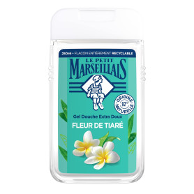 Le Petit Marseillais | Gel Douche Extra Doux Fleur de Tiaré (flacon de 250 ml) – 92 % d'ingrédients d'origine naturelle – pH neu