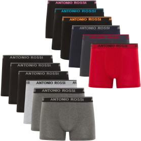 ANTONIO ROSSI (lot de 12) boxers ajustés pour hommes - Boxers pour hommes avec ceinture élastique