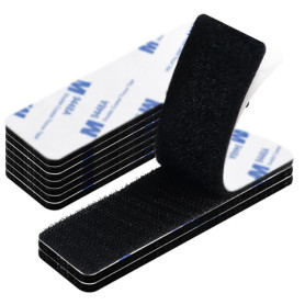 Redamancy 10 Pièces Scratch Autocollant Double Face, Ruban Adhésif Double Face, Bande Agrippantes Adhésives Extra Fort Rectangle