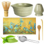 7 pièces Kit matcha,un fouet à matcha,une passoire à thé matcha, un bol à matcha, un fouet à thé, un torchon et une cuillère à m