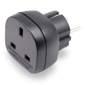 BS 8546 Approuvé UK à EU/DE/FR/FR/IT/ES Adaptateur Enfichable, Appareil électronique 3 Broches UK/HK/UAE à Adaptateur Femelle EU