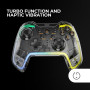 Mars Gaming MGP-BT2, Manette Bluetooth 5.0, RGB Néon, Support Smartphone jusqu’à 7", Vibration Haptique, Gâchettes Analogiques, 