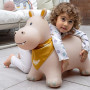 Kindsgut Animal Sauteur pour Enfants, Couleurs discrètes et Modernes, détails soignés, Pompe à air Incluse, Hippo