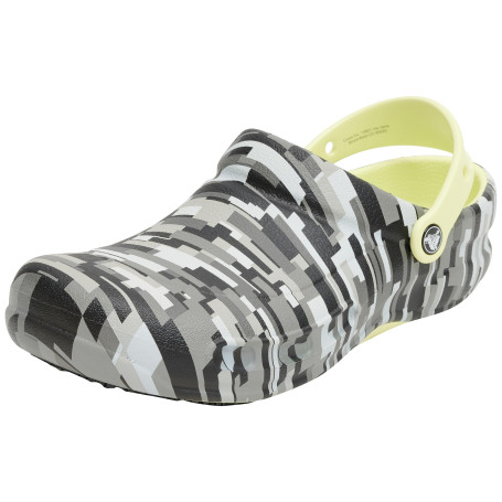 Crocs Unisexe Adulte Bistro Work Graphic Clog Sabots, Black/Lime, 38/39 EU
