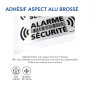 Signalétique.biz France - Plaque de porte Toilettes (Q0006) - 170 X 50 mm - Adhésif aspect aluminium brossé