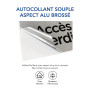 Signalétique.biz France - Plaque de porte WC HOMME FEMME (Q0126) - 170 X 50 mm - Adhésif aspect aluminium brossé