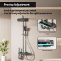 Umisu Colonne de Douche avec Écran LED Numérique et Horloge, Éclairage d’Ambiance, Robinetterie Réglable en Hauteur avec Boutons