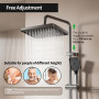Umisu Colonne de Douche avec Écran LED Numérique et Horloge, Éclairage d’Ambiance, Robinetterie Réglable en Hauteur avec Boutons