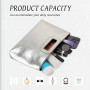 EVEOUT Pochette en Cuir Femmes Clutch Fête Sac à Main de Soirée avec Chaîne élégant Sac à bandoulière pour Mariage Parti(Argent)