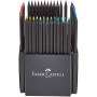 Faber-Castell 116450 Black Edition Boîte de 50 Crayons de Couleur Vibrants, Résistants à la Rupture et Prise en Main Ergonomique