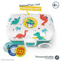 monbento - Lunch Box Enfant MB Tresor bleu Dino - La Boite Repas 3 Compartiments pour Enfant - Idéal pour Repas & Goûter Ecole/P