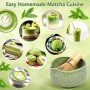 8 Pièces Matcha Kit, Cérémonie Matcha Set, Avec Fouet-Matcha,Bol Bec Verseur,Cuillere,Fouet,Support De Fouet,Tamis, Céramique Co