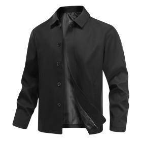 Allthemen Blouson Décontractée Homme Couleur Uni Vest de Transition Ample Boutonné Jacket Léger Coupe-Vent Sport
