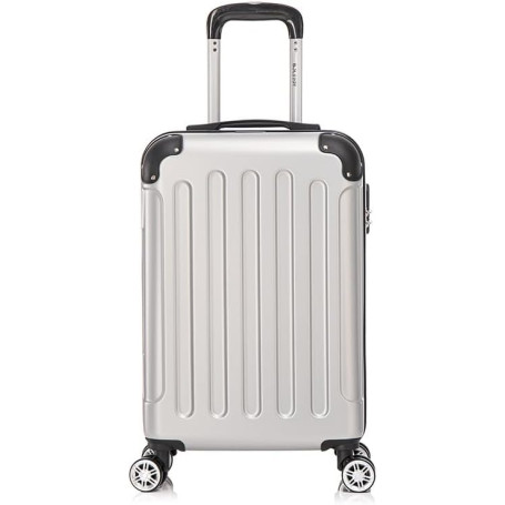 Valise Cabine 20″ (55 cm) Rigide ABS Léger et Durable, 4 roulettes 360°, gris clair ou foncé 59,99 €