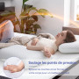 Amazon Basics Surmatelas de Mousse à Mémoire de Forme avec Gel Rafraîchissant Moelleux, 160 x 200 x 7 cm, Blanc