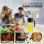 PORTENTUM 500 ml Spray huile cuisine 2 en 1 foncé anti-lumière de cuisson - Vaporisateur huile avec flacon de qualité alimentair