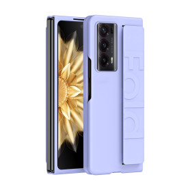 COQUE de téléphone Portable à Bracelet en Cuir Ultra-Mince, Support portatif Anti-Chute et Anti-Choc pour Honor Magic V2-Bleu