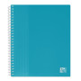 OXFORD Porte fiches bristol A5 School Life 80 vues / 40 pochettes Couverture Polypro Bleu turquoise