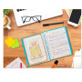 OXFORD Porte fiches bristol A5 School Life 80 vues / 40 pochettes Couverture Polypro Bleu turquoise