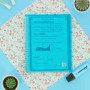 OXFORD Porte fiches bristol A5 School Life 80 vues / 40 pochettes Couverture Polypro Bleu turquoise