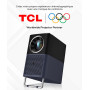 TCL A1s Videoprojecteur 4K Supporte, 2X Audio Dolby 8 W, Natif 1080P, 600 ISO Lumens, Netflix Certifié, Smart Google TV intégrée