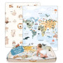 HuBorns - Tapis Bebe Pliable 180x140 cm, Tapis d'Eveil Bebe Reversible avec Bord Renforcé pour Plus Sécurité, Tapis de Jeux Bebe