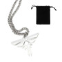 Last Of Us Collier Argent Inoxidable, En Acier Allié, Avec Sac Velours, Pour Jeux De Rôle, Cosplay, Cadeau Pour Adolescents Et F