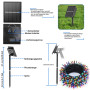 SOLARBABY Lot de 4 Guirlande Lumineuse Exterieur Solaire,4x11.5m Total 400 LED Guirlande Lumineuse Solaire Étanche 8 Modes, Guir
