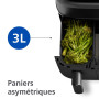Philips Airfryer Série 3000 - Air Fryer Double Panier, 9L, Technologie RapidAir, jusqu'à 90% de matières grasses en moins, Econo