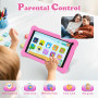 SANNUO Tablette Enfants 7 Pouces Android Tablette Éducative Enfant avec Écran HD, 8Go RAM+64Go ROM(TF 256Go), Contrôle Parental,