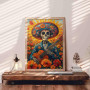 Tucocoo Casse-tête de mort 1000 pièces Squelette mexicain Fleurs d'art coloré Puzzle artisanal Décoration maison Soirée familial