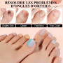Kiiwah 120 Pièces Polygel Ongle Pied, Capsule avec Lignes Graduées Résistant Faux pour Pieds Popit Ongle pour les Amateurs d'Ong