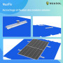 NuaSol Kit de montage photovoltaïque pour toit en tôle trapézoïdale | Fixation, support pour 1 module | Profil en T 40 cm | Supp