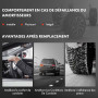 Frankberg 2x Amortisseur à gaz Avant Gauche Droite 517mm Pression de gaz Compatible avec Berlingo monospace B9 Partner Tepee Par