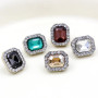 10 pièces de boutons vintage en strass avec perles, boutons dorés en métal à fleurs décoratifs à coudre, boutons en cristal pour