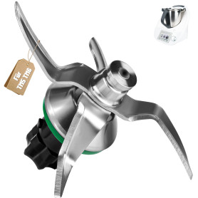 LUNEKUCK Couteau pour Thermomix TM5 TM6 Couteaux de Remplacement avec Joint pour Vorwerk Thermomix TM5 Lame de Rechange Acier In