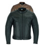 Texpeed Veste de moto en cuir pour homme - Homologué blouson été/hiver de moto de tourisme avec protection véritable biker CE ar