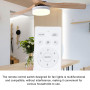 Tnfeeon Kit de Télécommande de Ventilateur de Plafond, DC 6 Vitesses Récepteur de Contrôleur de Lumière de Plafond avec Minuteri