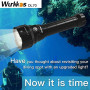 Wurkkos DL70 Lampe de plongée 13000 lumens, 4 * XHP50.2 LED torche sous-marine, torche de plongée super lumineuse à lumens élevé