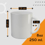 PixColor Lot de 15 tasses à sublimation en céramique blanche avec anse | Capacité de 250 ml | Boîte individuelle avec chaque tas