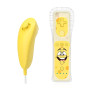 QUMOX Télécommande Wii et Nunchuck Jaunes compatibles avec la Console pour Wii/Wii U (Motion Plus Non Incluse)