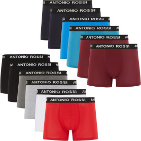 ANTONIO ROSSI (lot de 12) boxers ajustés pour hommes - Boxers pour hommes avec ceinture élastique